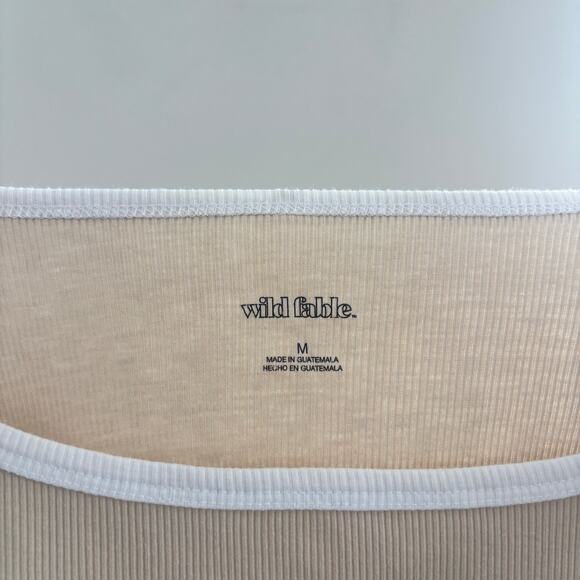 Wild Fable "Cool It Cowboy" Ribbed Tank Top Scoop Neck Size Medium - Picture 2 of 6